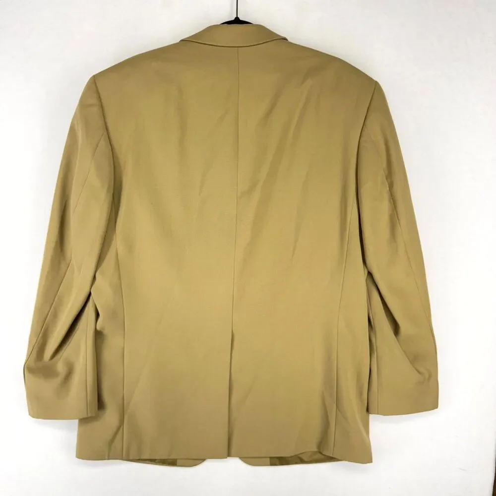 L. L. Bean Dark Beige‎ Blazer with Gold Buttons Mens Size 42 R